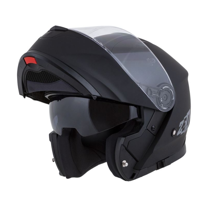 Flip-up motociklu ķivere ZED F18 melna matēta