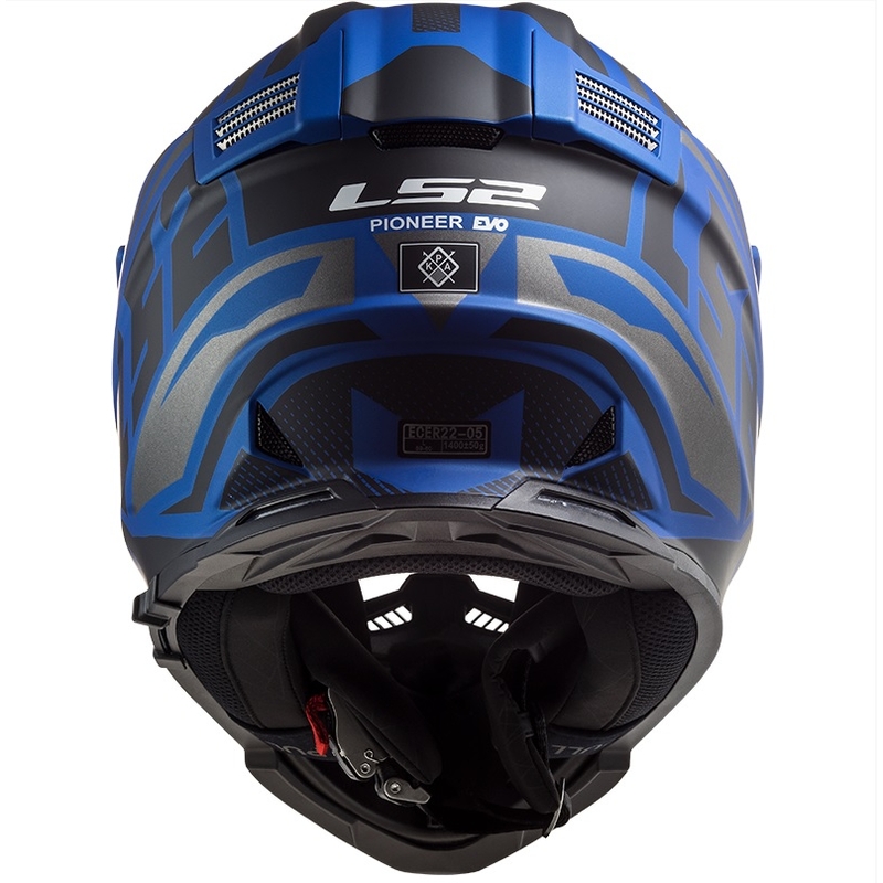 Enduro přilba LS2 MX436 Pioneer EVO Master černo-stříbrno-modrá