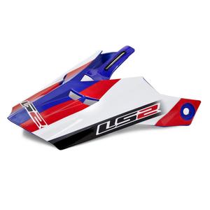 Ķiveres vizieris LS2 PEAK MX456 balts-zils