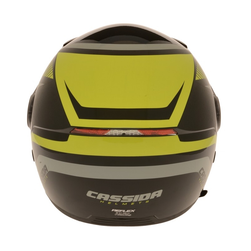 Cassida Reflex atvērta moto ķivere melns-sudraba-fluo dzeltens