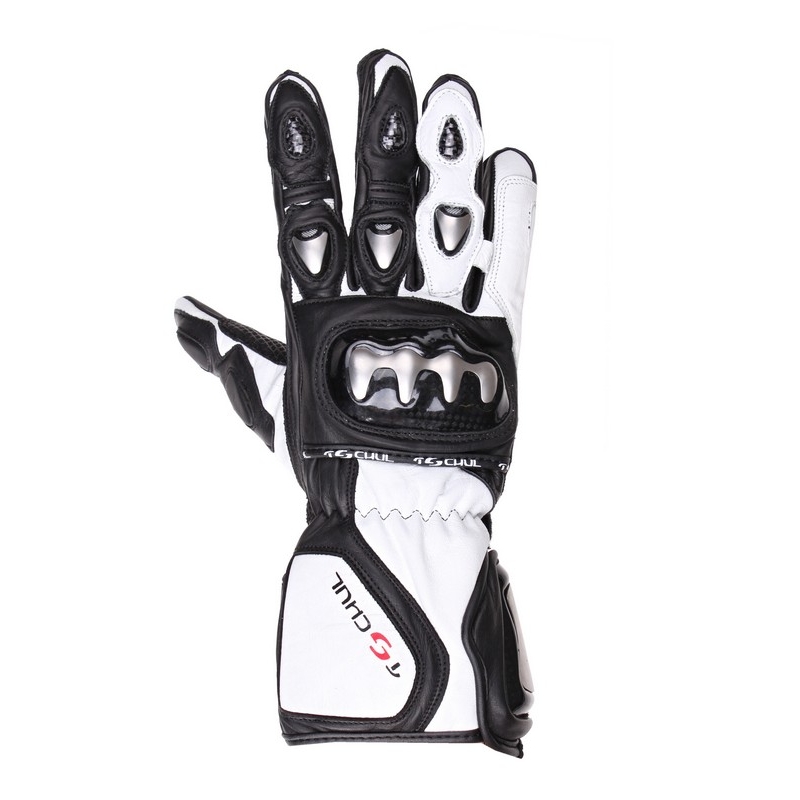 Rukavice na motorku Tschul 260 černo-bílé výprodej