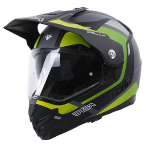 Enduro ķivere RSA MX-01 EVO melns-pelēks-fluo zaļš