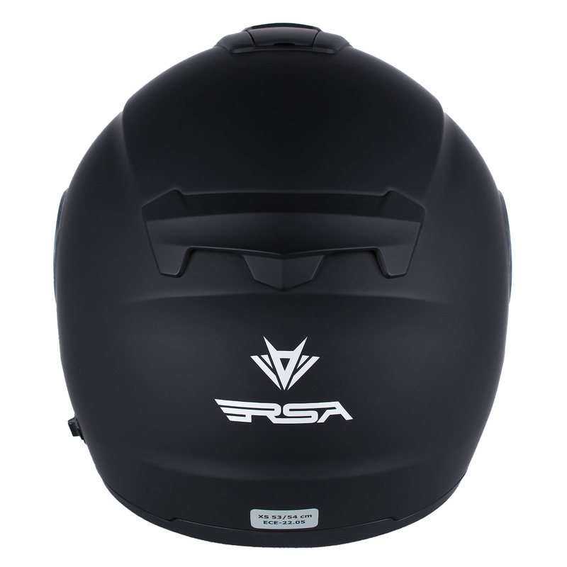 RSA Rival atveramā motocikla ķivere, matēti melna