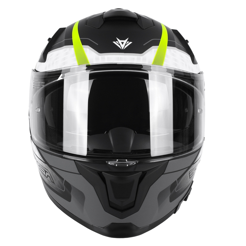 Integrālā motociklista ķivere RSA Rapid pelēka-fluo dzeltena izpārdošana