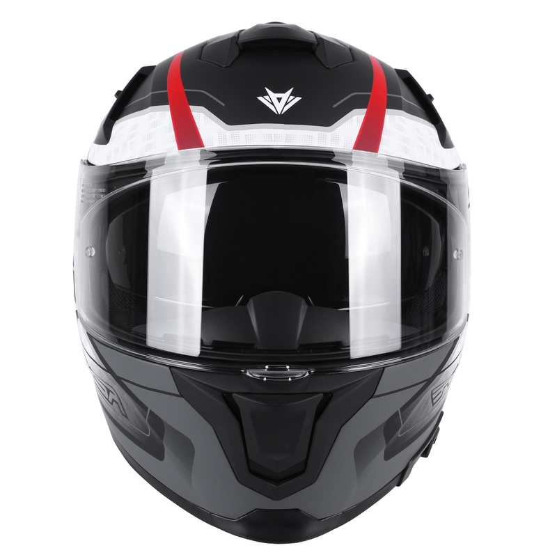 Integrální přilba na motorku RSA Rapid šedo-červená výprodej