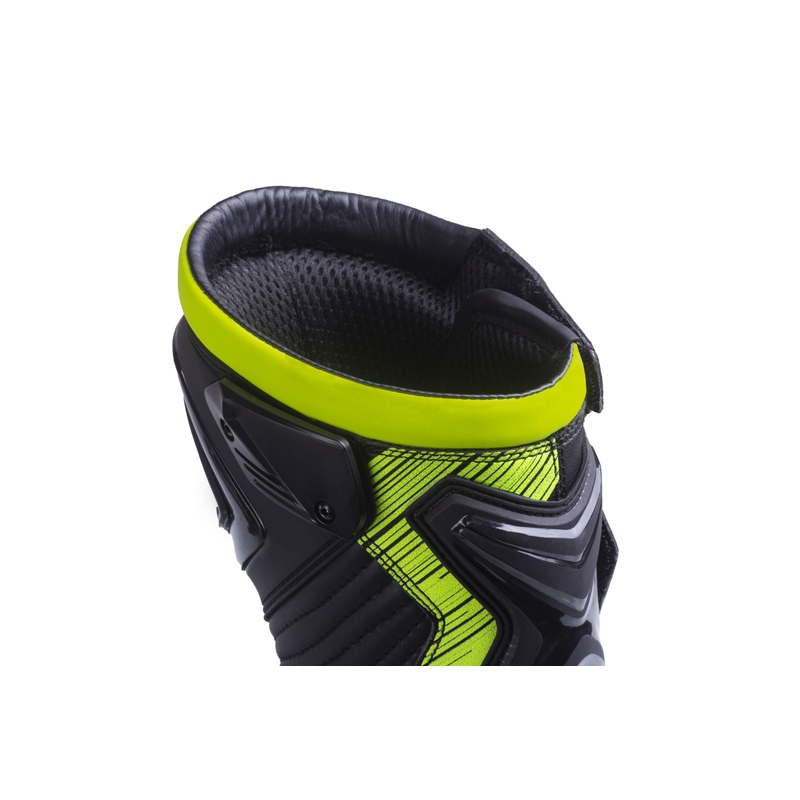 Street Racer Grid Black-Fluo Yellow Motociklu zābaki