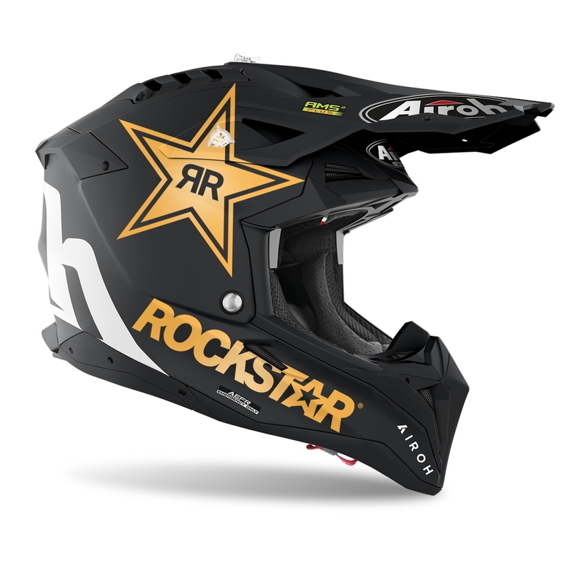 Motokrosová přilba Airoh Aviator 3.0 Rockstar 2022 černá matná výprodej