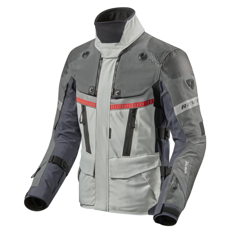 Revit Dominator 3 GTX motocikla jaka sudrabaini zila