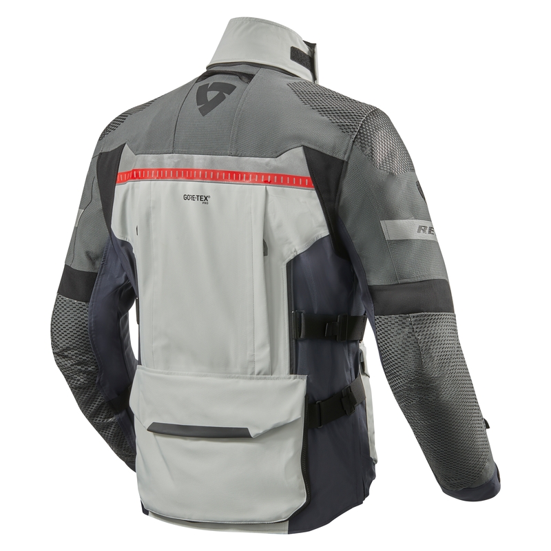 Revit Dominator 3 GTX motocikla jaka sudrabaini zila