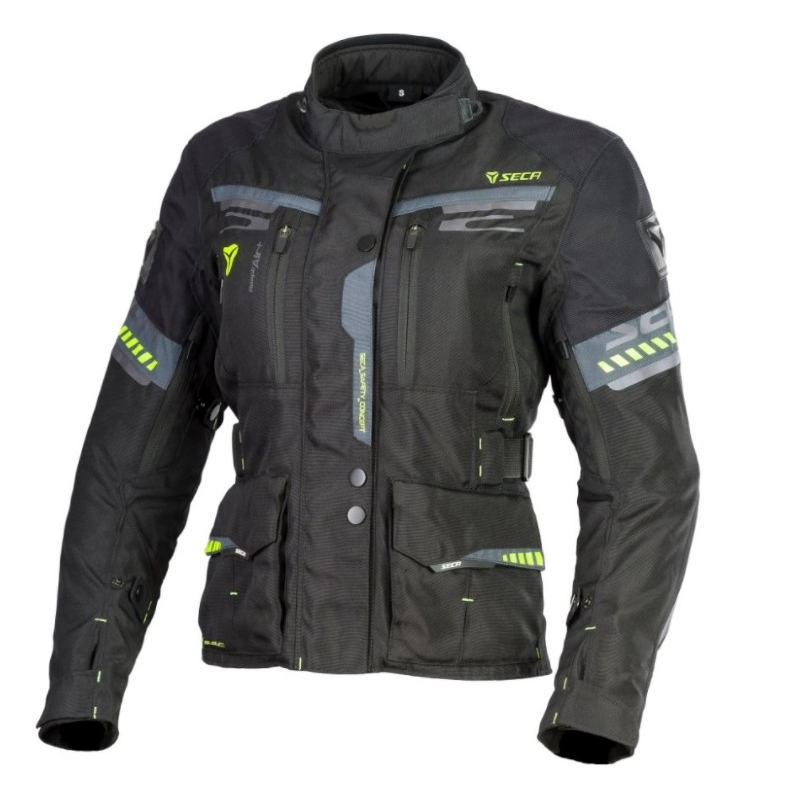 Sieviešu motocikla jaka SECA Arrakis II melna izpārdošana