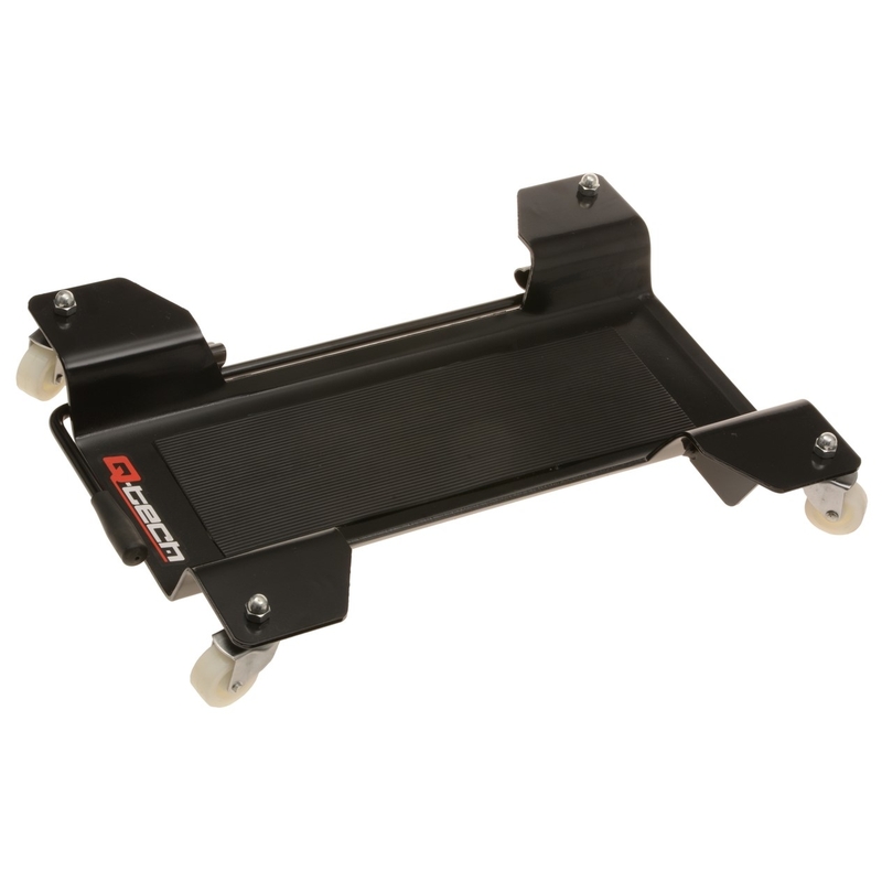 Q-Tech mobilo ierīču paliktnis zem galvenā statīva melns