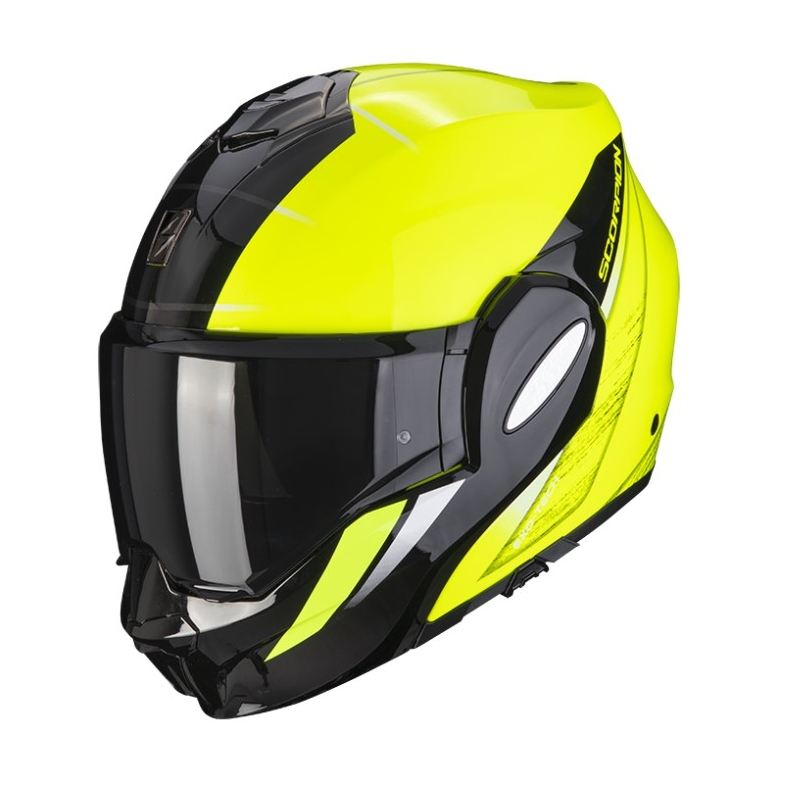 Překlápěcí přilba na motorku Scorpion EXO-TECH PRIMUS neonově žluto-černá výprodej