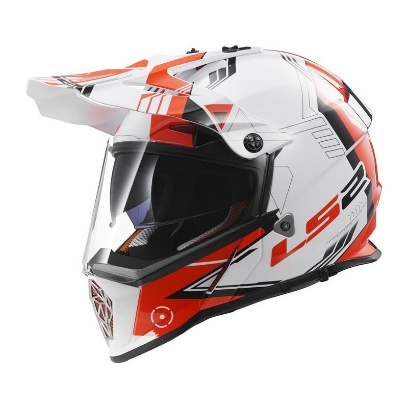 Enduro přilba LS2 MX436 Pioneer Trigger bílo-červená výprodej
