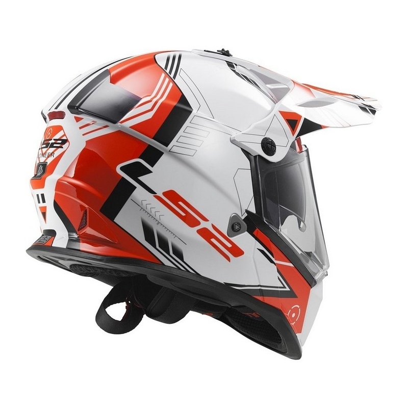 Enduro přilba LS2 MX436 Pioneer Trigger bílo-červená výprodej