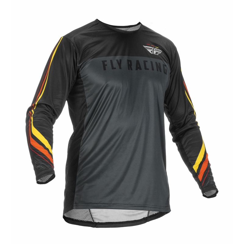 Motokrosový dres FLY Racing Lite 2022 šedo-červeno-žlutý