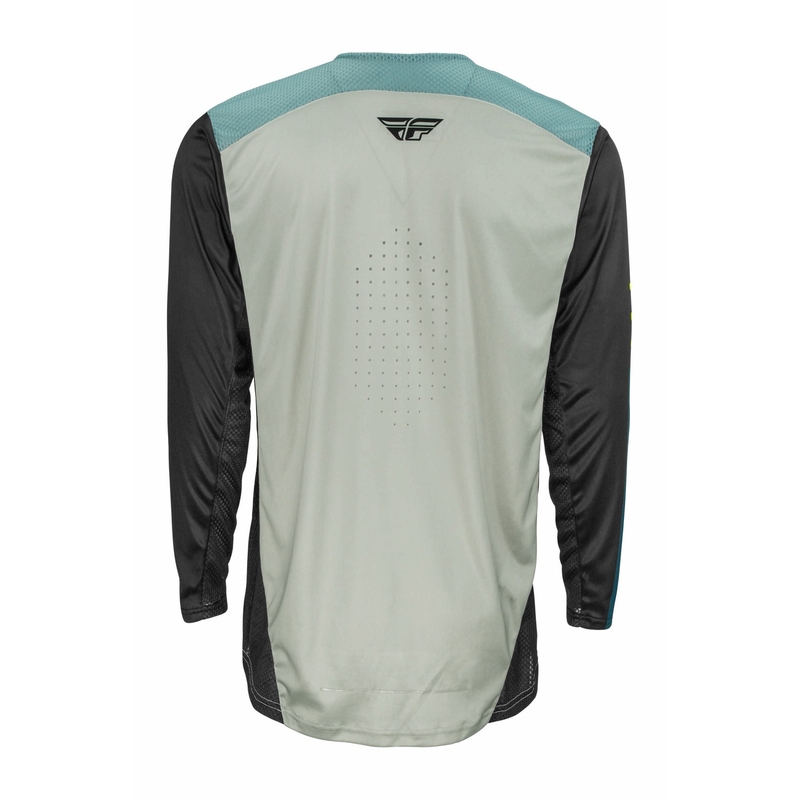 Motokrosový dres FLY Racing Lite 2022 šedo-tyrkysový hi-vis výprodej
