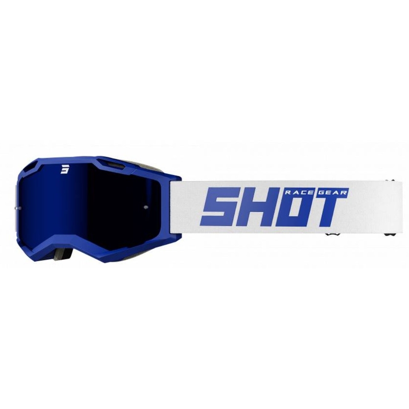 Motokrosa brilles Shot Iris 2.0 Solid white-blue