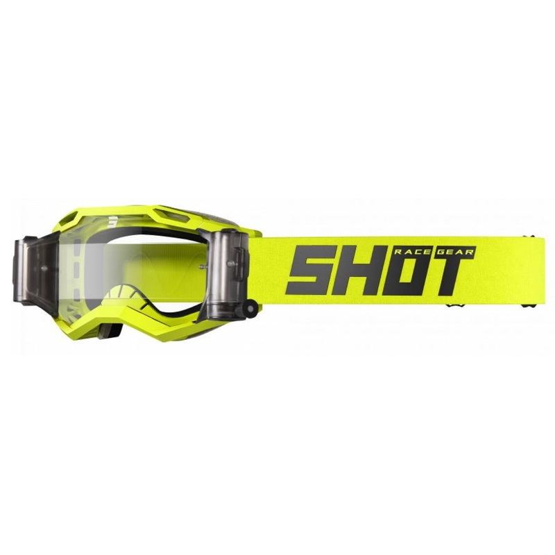 Motokrosa brilles Shot Iris 2.0 Solid Roll-Off fluo dzeltenas krāsas