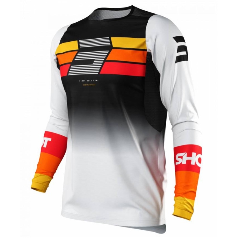 Motokrosový dres Shot Contact Story černo-bílo-oranžový výprodej
