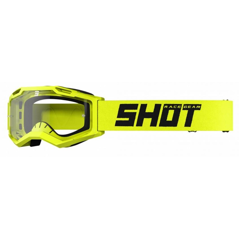 Shot Assault 2.0 Solid fluo dzeltenas motokrosa brilles