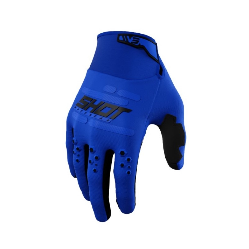 Motokrosa cimdi Shot Vision zili