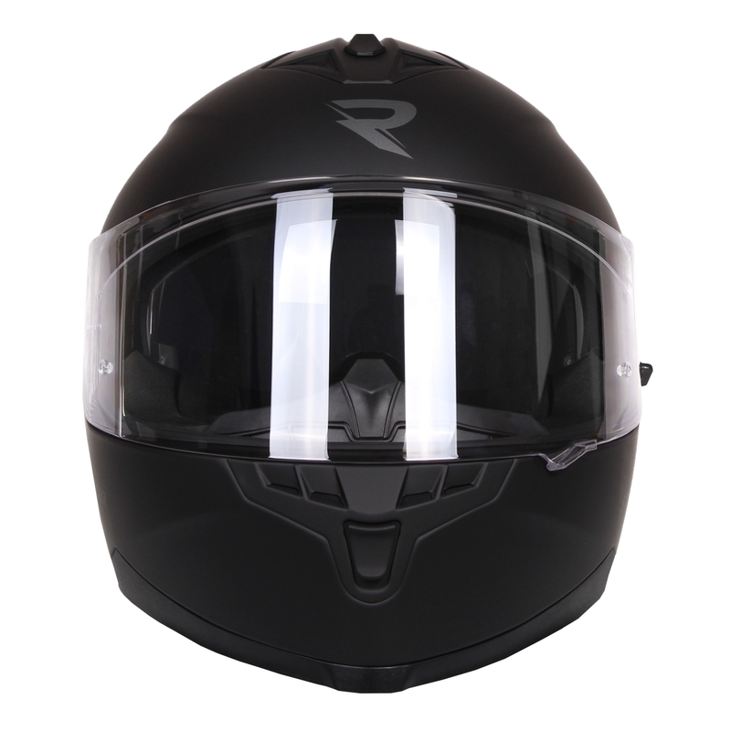 Integrēta motocikla ķivere Street Racer Magna melna matēta