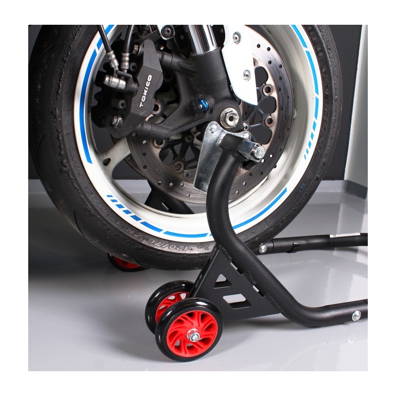 Motocikla priekšējais statīvs ar riteņiem R-TECH EVO