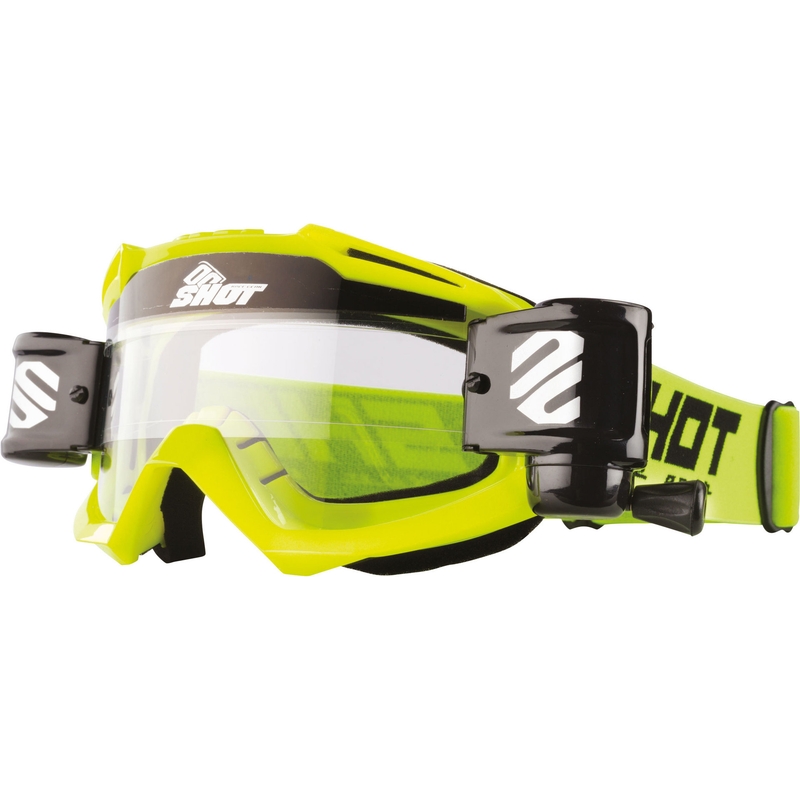 Motokrosové brýle Shot Assault Roll-Off fluo žluté