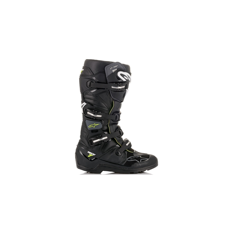 Alpinestars Tech 7 Enduro Drystar Black-Grey-Fluo Yellow Motociklu zābaki