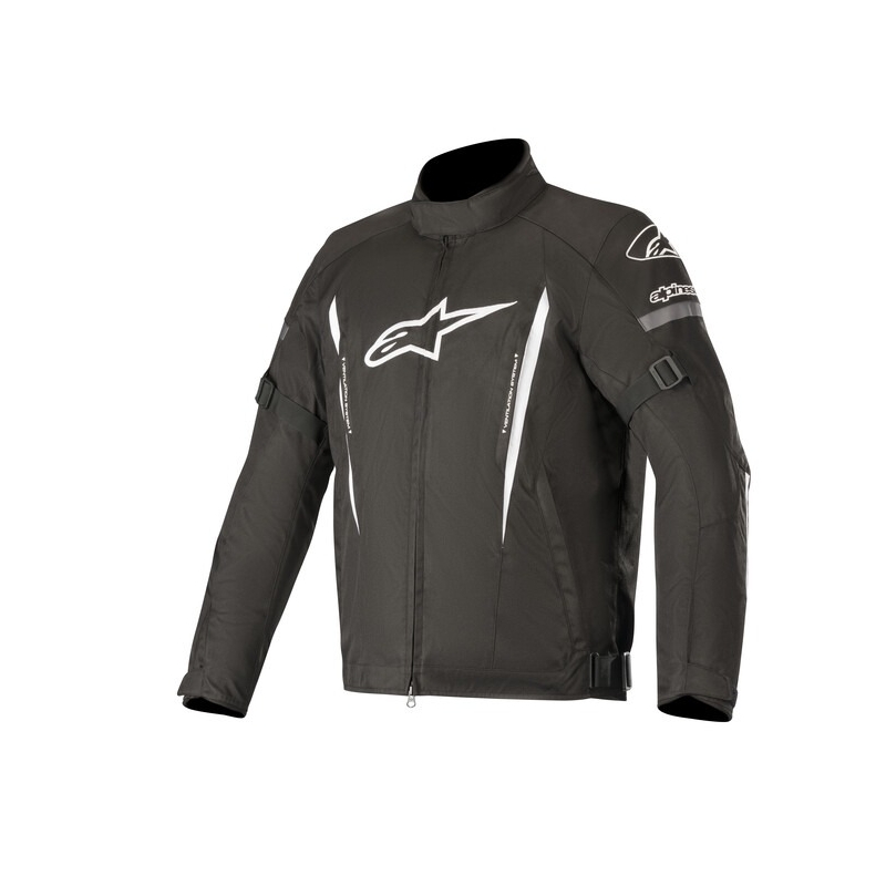 Alpinestars Gunner ūdensnecaurlaidīga melnbalta motocikla jaka