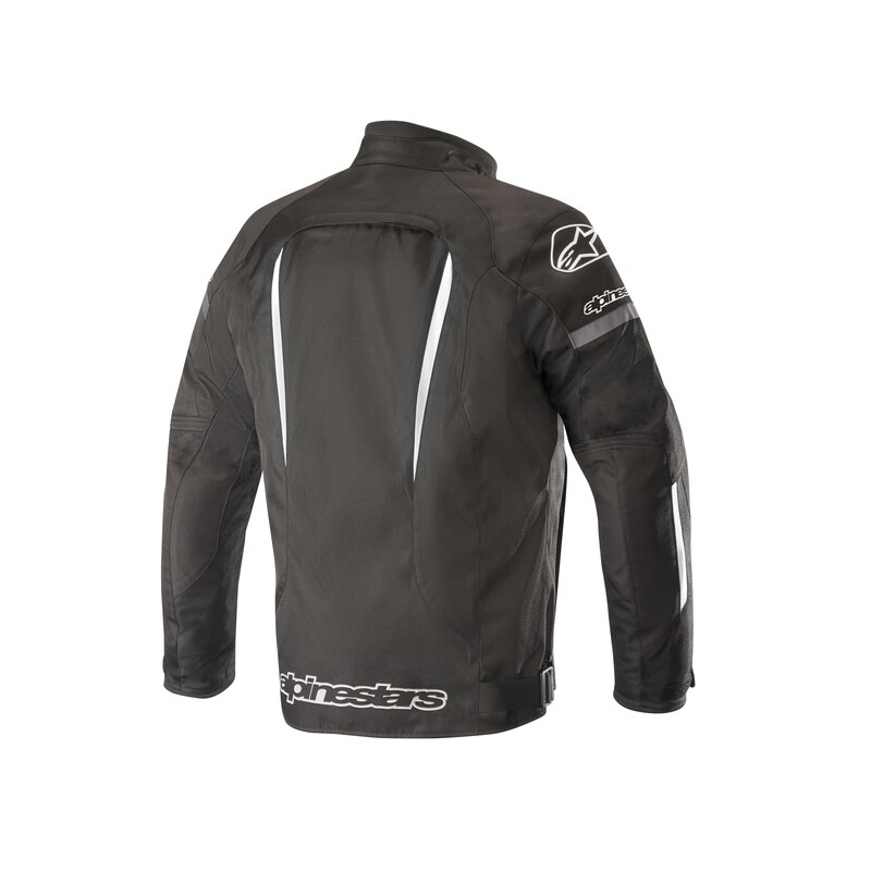 Alpinestars Gunner ūdensnecaurlaidīga melnbalta motocikla jaka