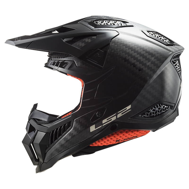 Motokrosa ķivere LS2 MX703 X-Force Solid Carbon melna