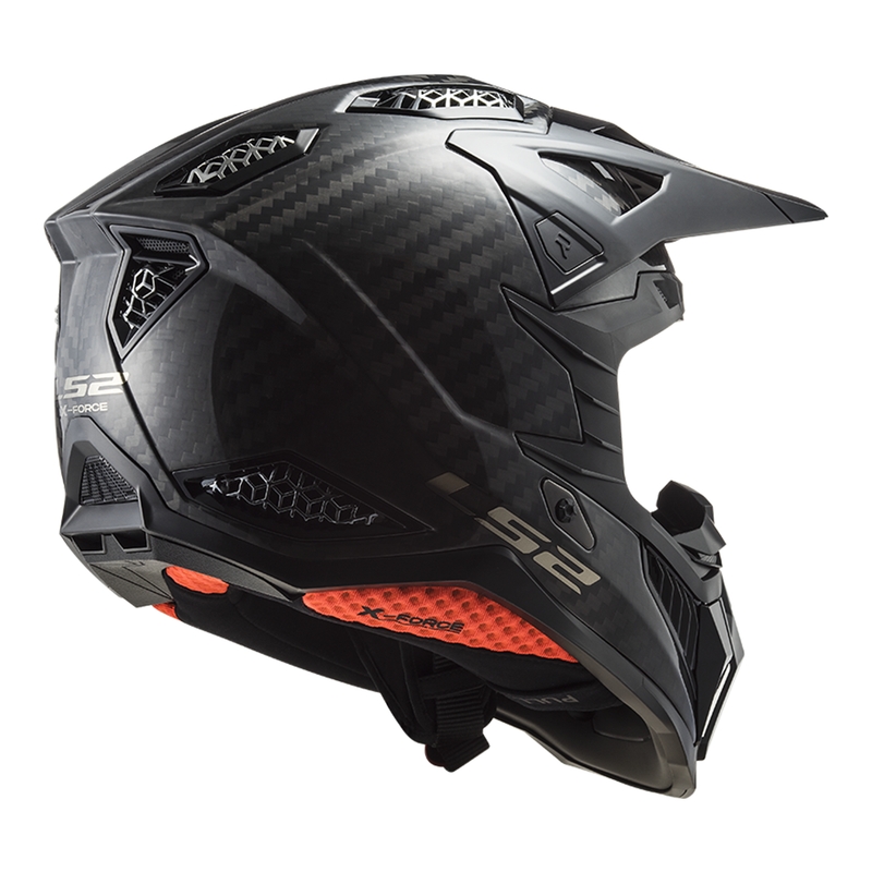 Motokrosa ķivere LS2 MX703 X-Force Solid Carbon melna