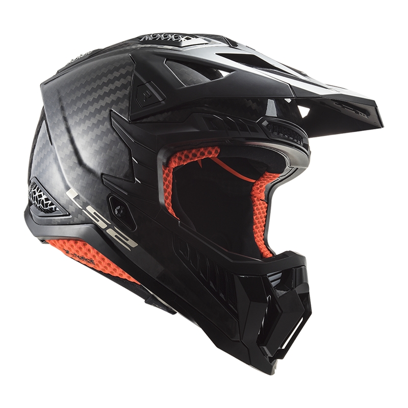 Motokrosa ķivere LS2 MX703 X-Force Solid Carbon melna