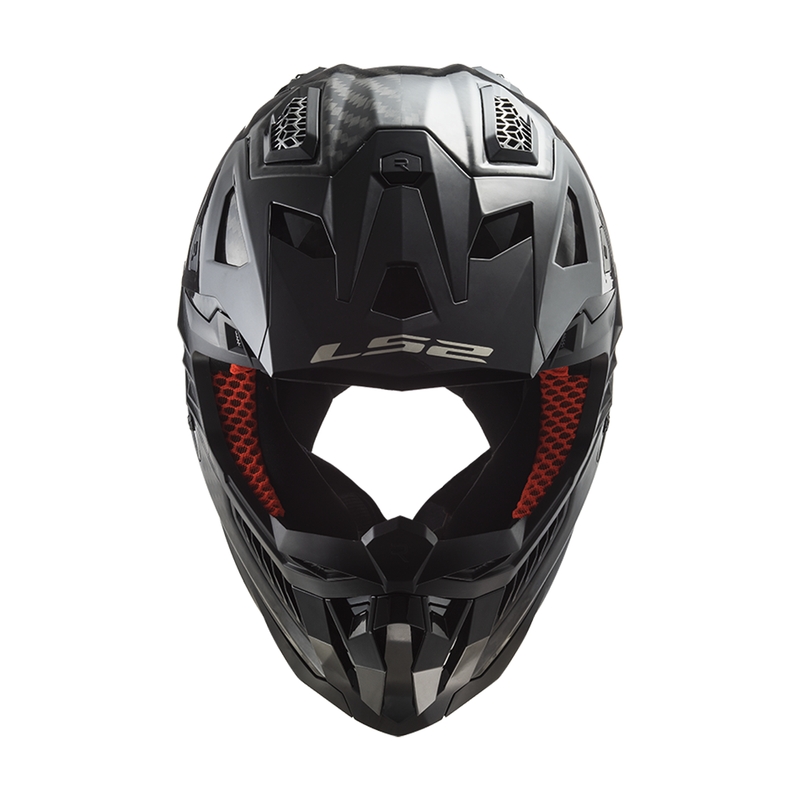 Motokrosa ķivere LS2 MX703 X-Force Solid Carbon melna