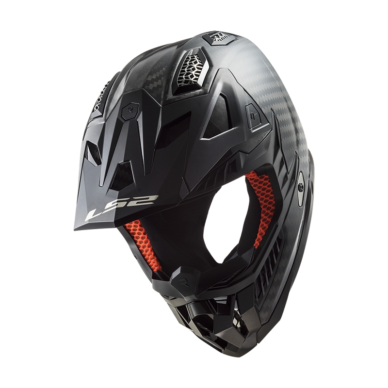 Motokrosa ķivere LS2 MX703 X-Force Solid Carbon melna