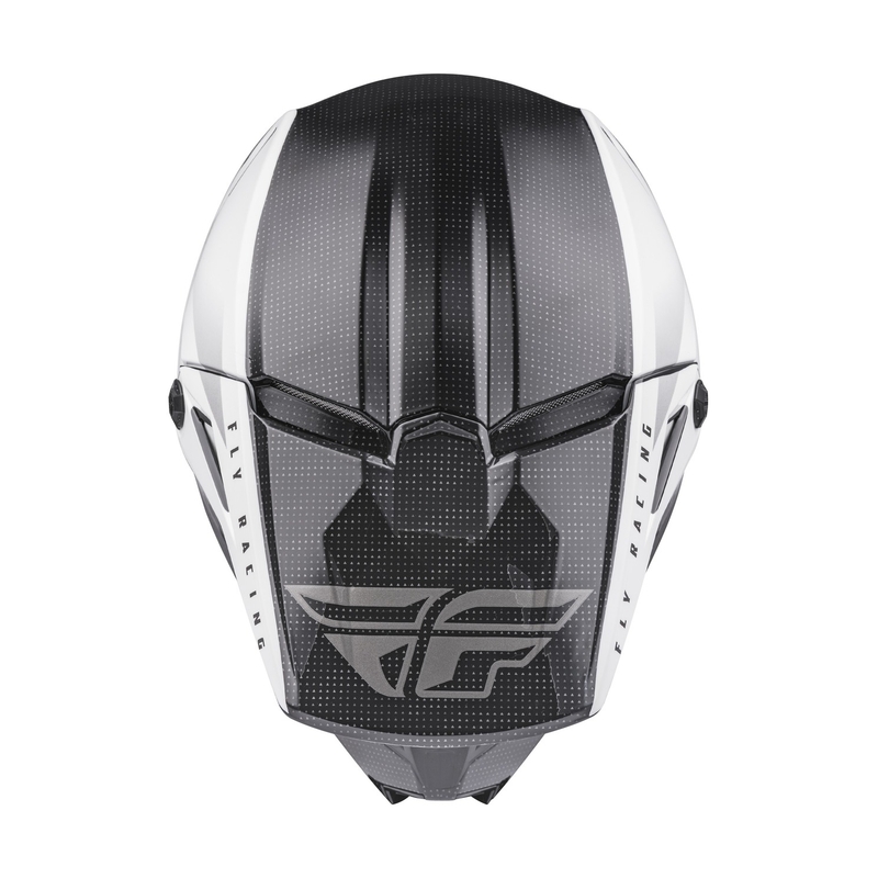 Motokrosová přilba FLY Racing Kinetic Straight černo-bílá výprodej