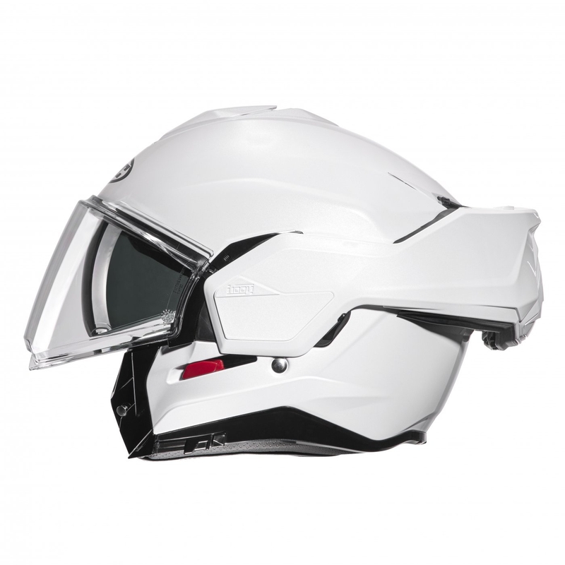 HJC I100 Solid perlamutra balta flip-up motocikla ķivere