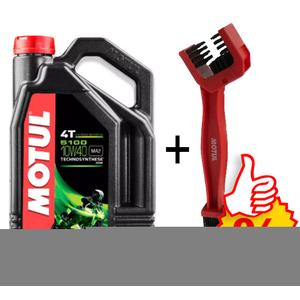 Komplekts 5100 Ester 10W-40 4 l + Motul ķēdes tīrīšanas birste