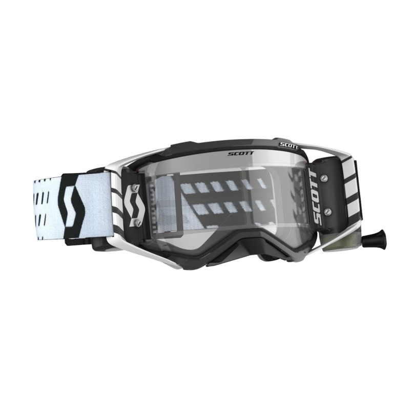 Motokrosa brilles SCOTT Prospect WFS 22 melnā un baltā krāsā
