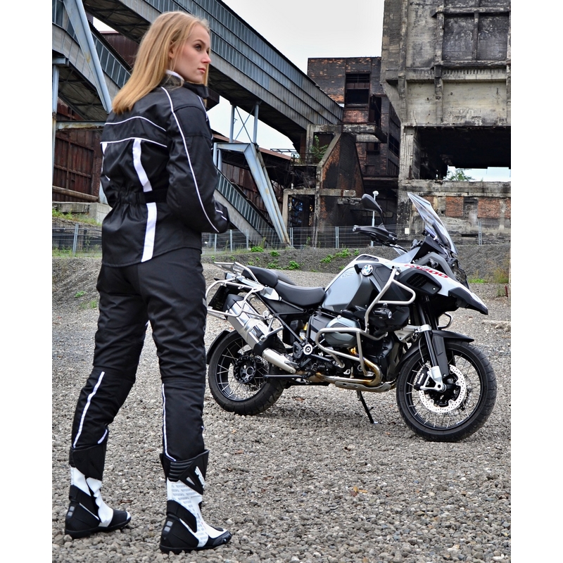 Sieviešu motocikla kostīms RSA SW-01 balts - 2 gabali izpārdošana
