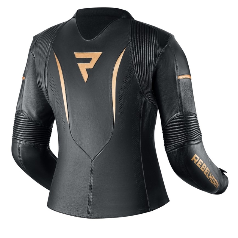 Sieviešu motocikla jaka Rebelhorn Rebel Black and Gold Sieviešu motocikla jaka Rebelhorn Rebel Black and Gold