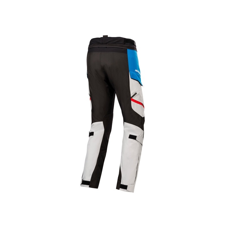 Alpinestars Andes Drystar Honda gaiši pelēki-melni-melni-zilas-sarkanas motocikla bikses