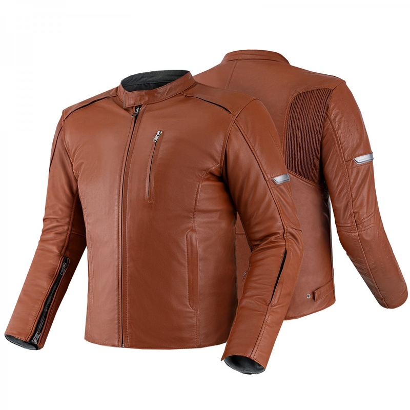 Shima Hunter+ 2.0 gaiši brūna motocikla jaka