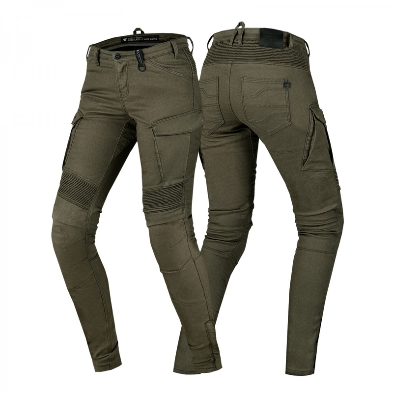 Dámské jeansy na motorku Shima Giro 2.0 khaki výprodej