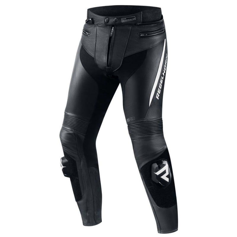 Rebelhorn Fighter Melnas un baltas motocikla bikses izpārdošana