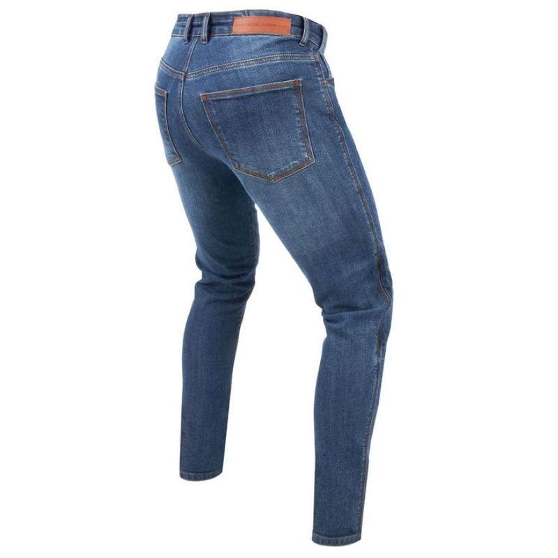 Jeansy na motorku Rebelhorn Classic III SF seprané modré výprodej