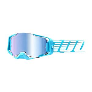 Motokrosa brilles 100% ARMEGA Oversized Sky turquoise (blue plexi)