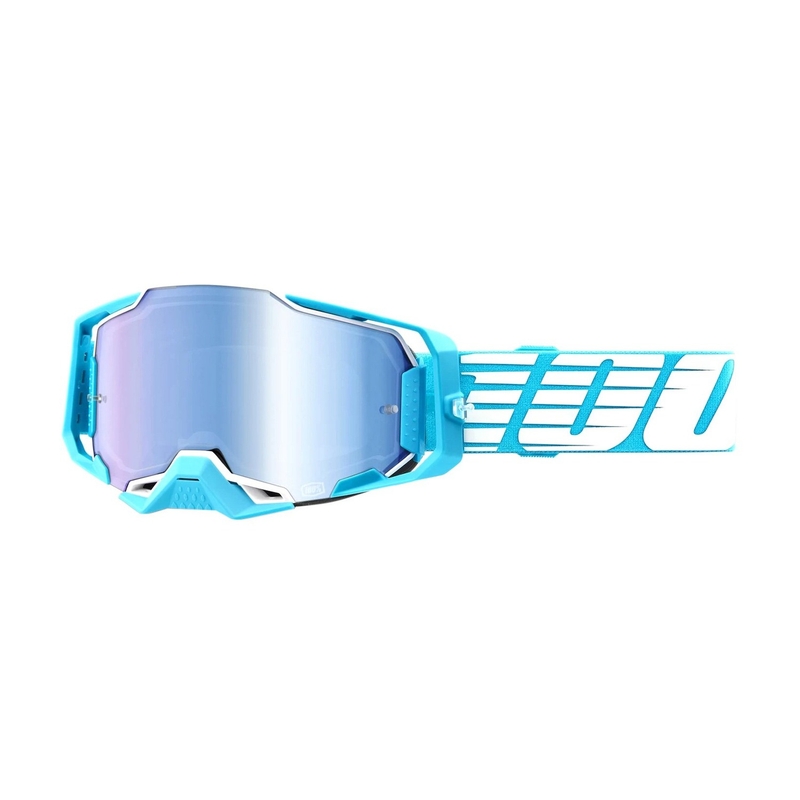 Motokrosa brilles 100% ARMEGA Oversized Sky turquoise (blue plexi)