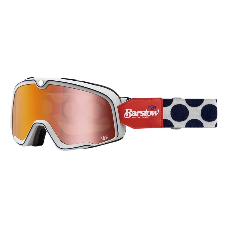 Brilles 100% BARSTOW Hayworth sarkani-zilas-baltas (sarkans pleksi)